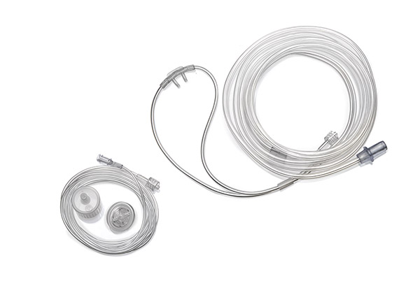 Sentri™, paediatric, nasal cannula with curved prongs, CO2 monitoring line, filter and tube, 2.1m 