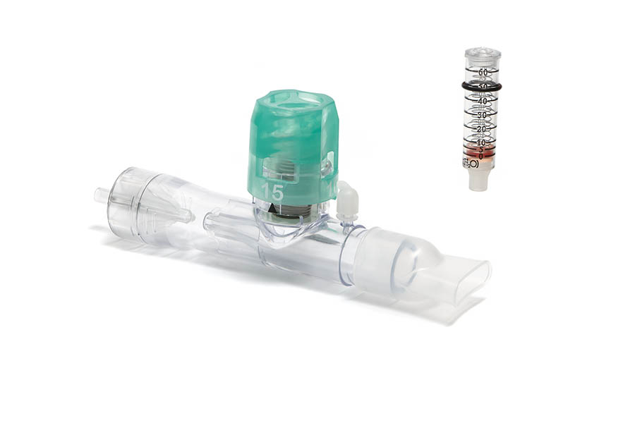 AccuPAP™ with mouthpiece, disposable pressure manometer and oxygen tube, 2.1m