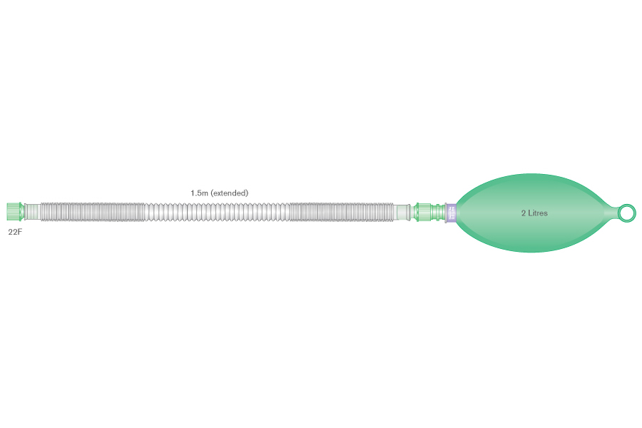 22mm Compact™ bagging limb with 2 L bag, ≥ 1.5m